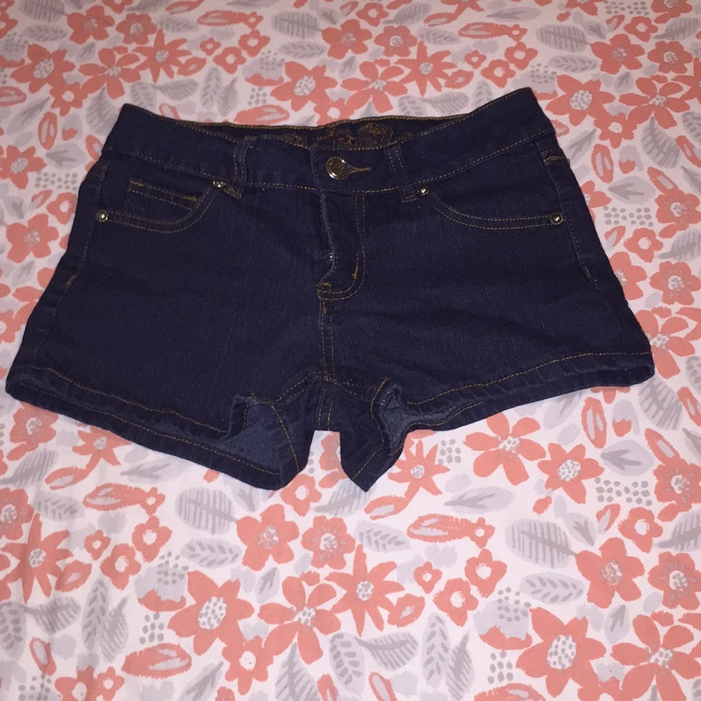 Dark Blue Denim Shorts